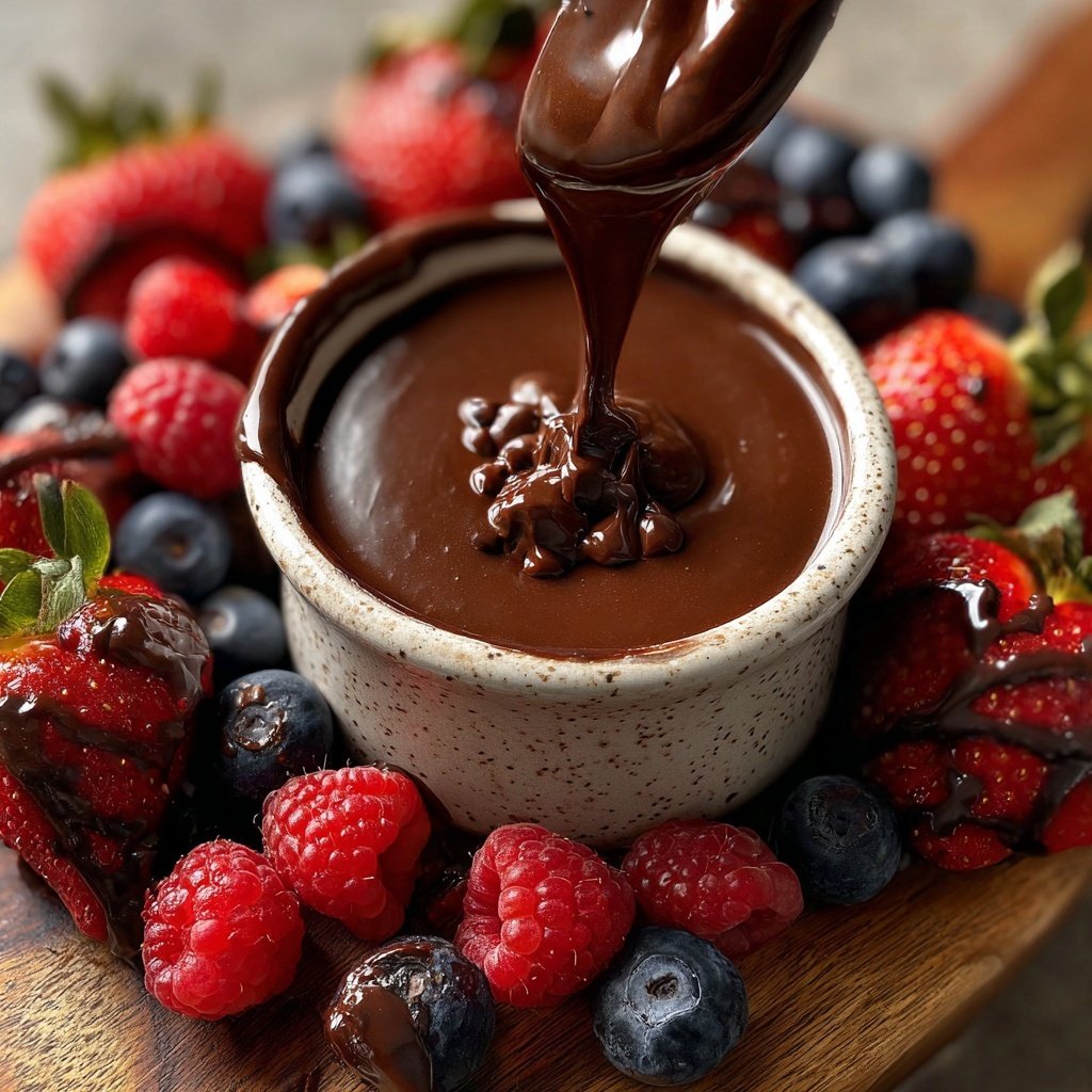 Chocolate Fondue with Fresh Berries
