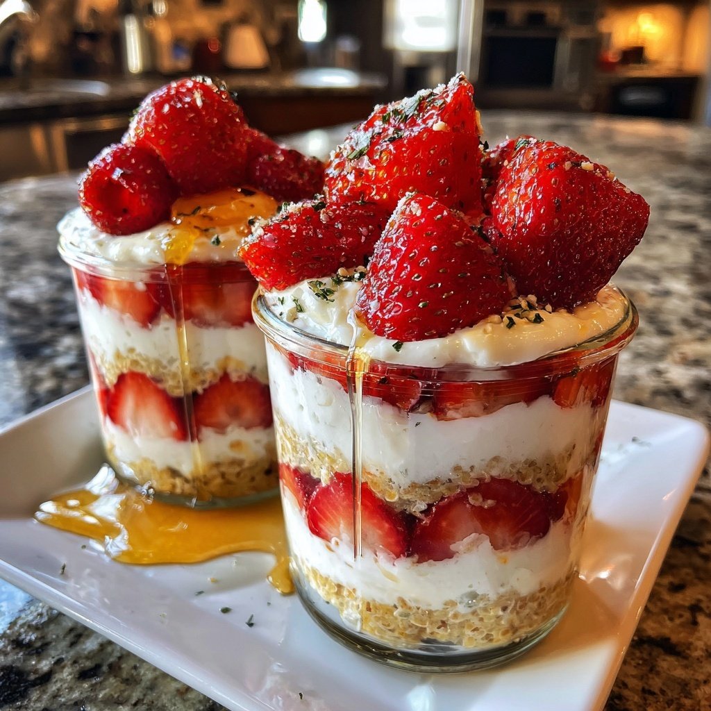 Strawberry Chia Breakfast Pots