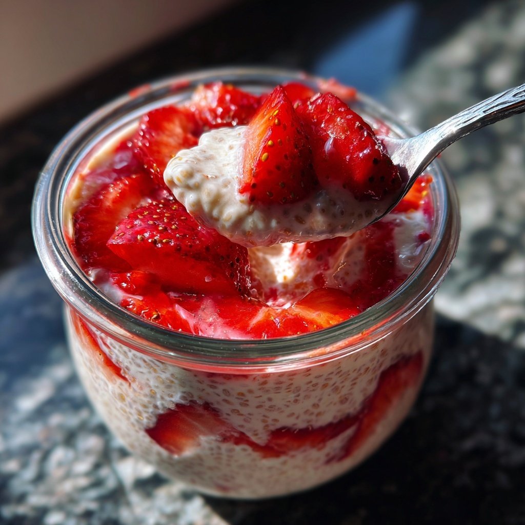 Fresh Strawberry Chia Pudding