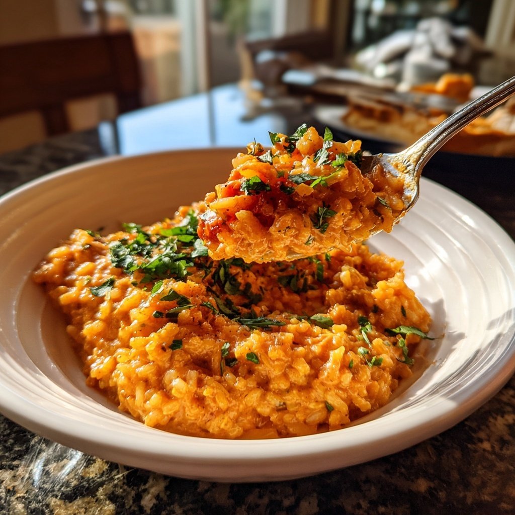 Creamy Tomato Rice with Herbs