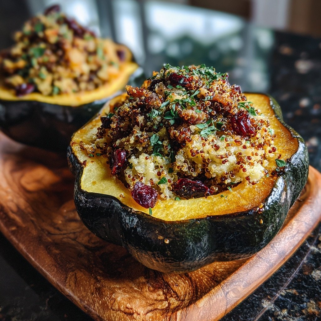 Valentine Dinner Stuffed Acorn Squash