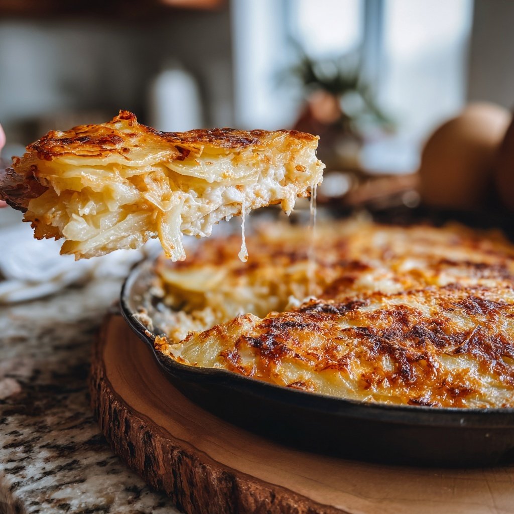 Potato Gratin with Cream and Cheese