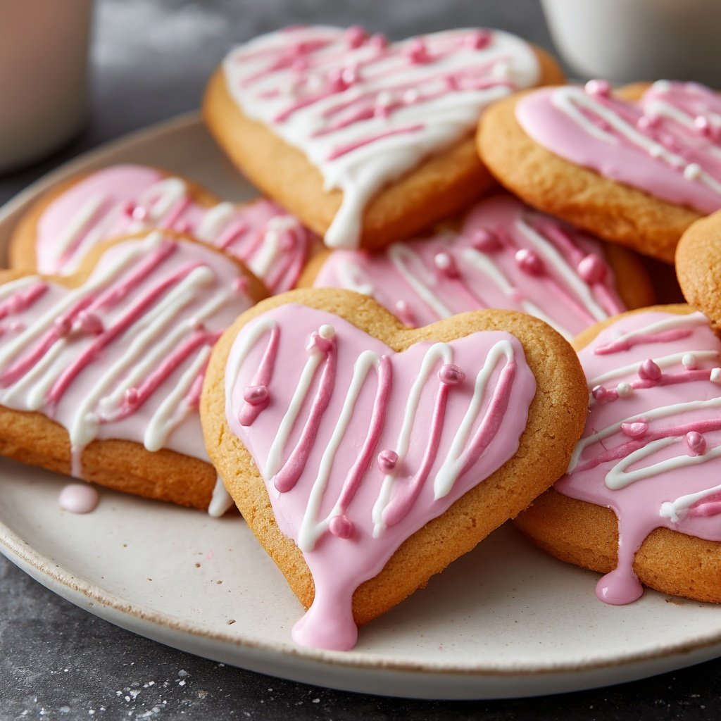 Valentine Butter Cookies with Icing