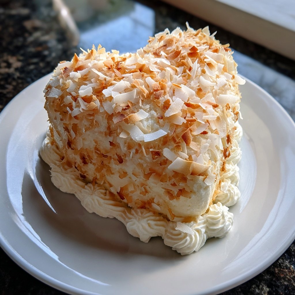 Mini Heart Cake with Coconut Cream