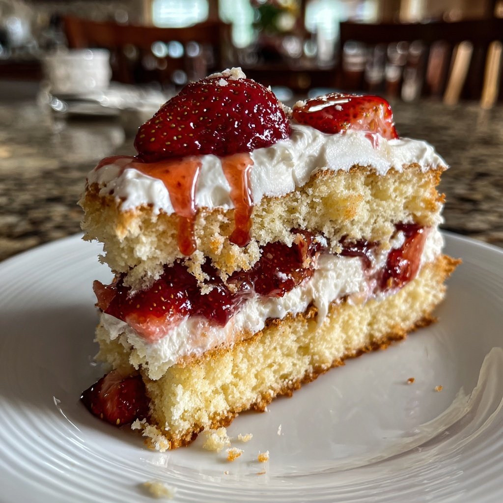 Strawberry Shortcake With Vanilla Cream