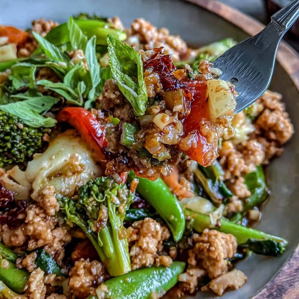 Ground Chicken Stir Fry With Vegetables