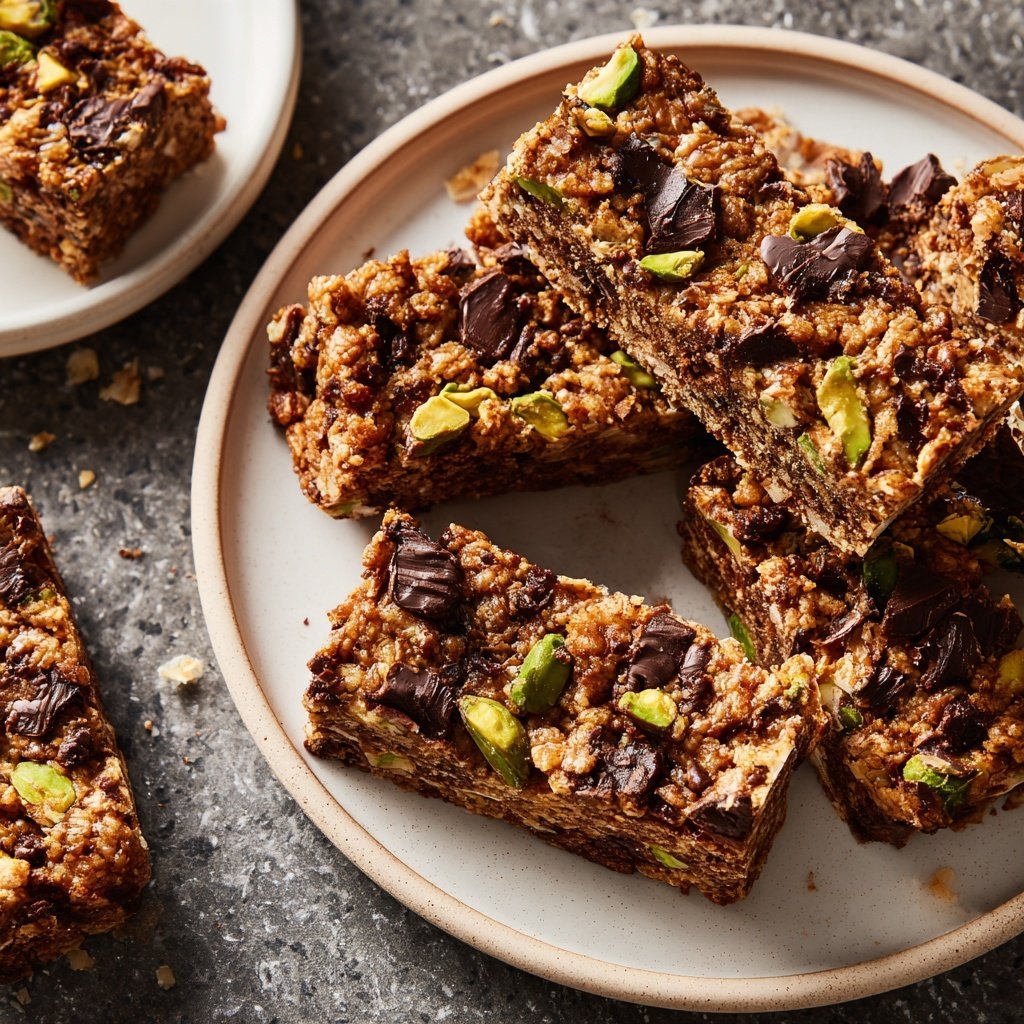 Chocolate Pistachio Breakfast Snack Bars