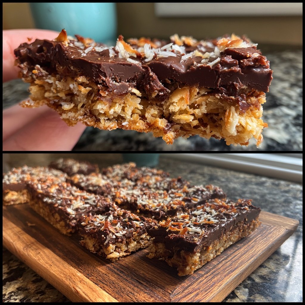 Chocolate Hazelnut Coconut Bars