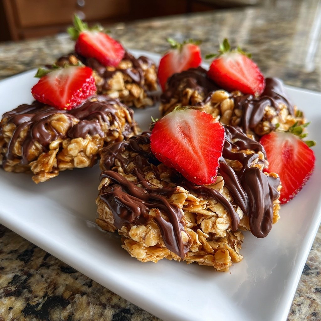 Valentines Treats Strawberry Chocolate Oat Clusters