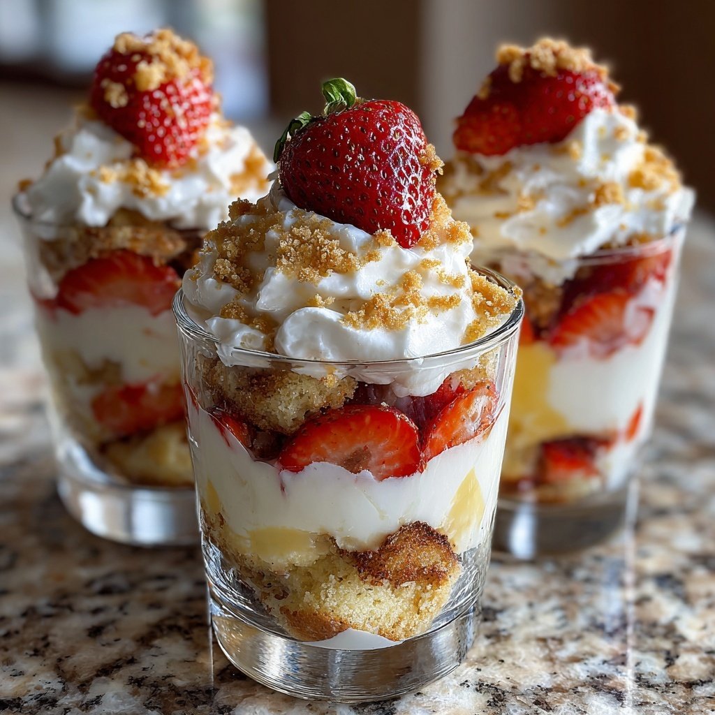 Strawberry Shortcake Breakfast Cups